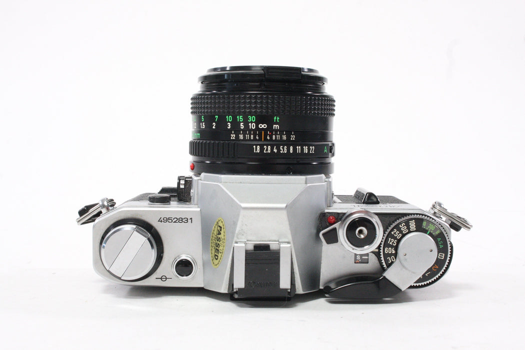 Canon AE-1 35mm SLR Camera with 50mm f/1.8 Lens