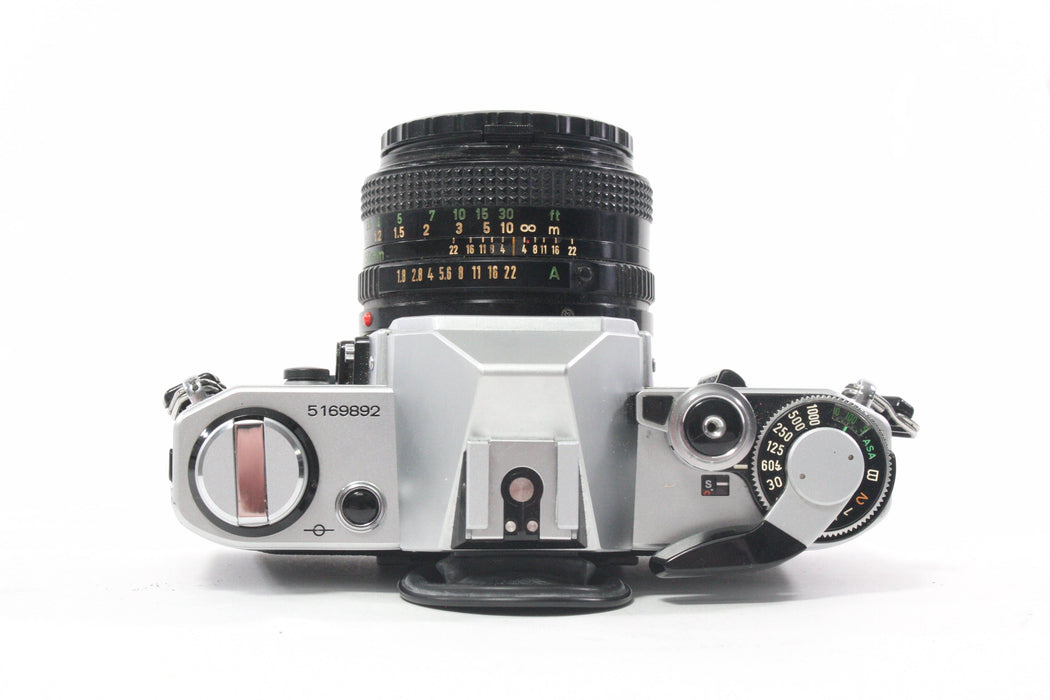 Canon AE-1 35mm SLR Camera with 50mm f/1.8 Lens