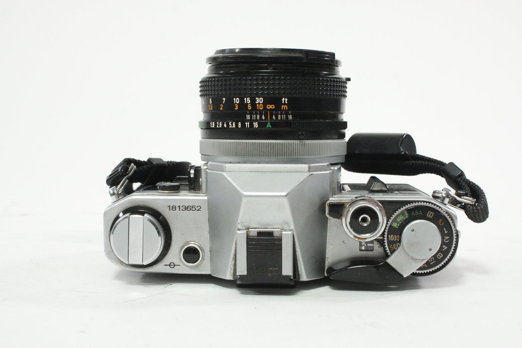 Canon AE-1 35mm SLR Camera with 50mm f/1.8 S.C. FD Lens