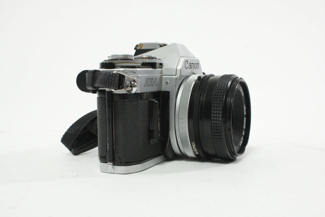 Canon AE-1 35mm SLR Camera with 50mm f/1.8 S.C. FD Lens