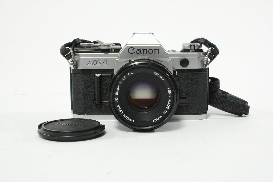 Canon AE-1 35mm SLR Camera with 50mm f/1.8 S.C. FD Lens