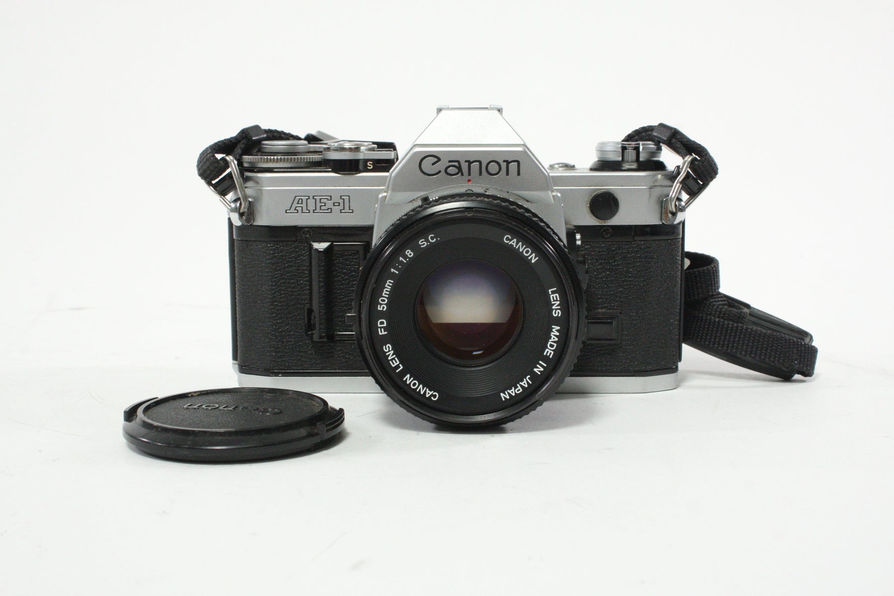 Canon AE-1 35mm SLR Camera with 50mm f/1.8 S.C. FD Lens
