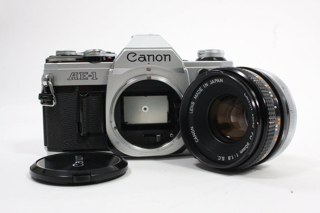 Canon AE-1 35mm SLR Camera with 50mm f/1.8 SC Lens