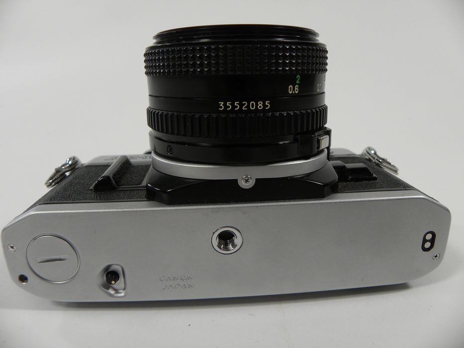 Canon AE-1 35mm SLR with a 50mm f/1.8 FD Lens