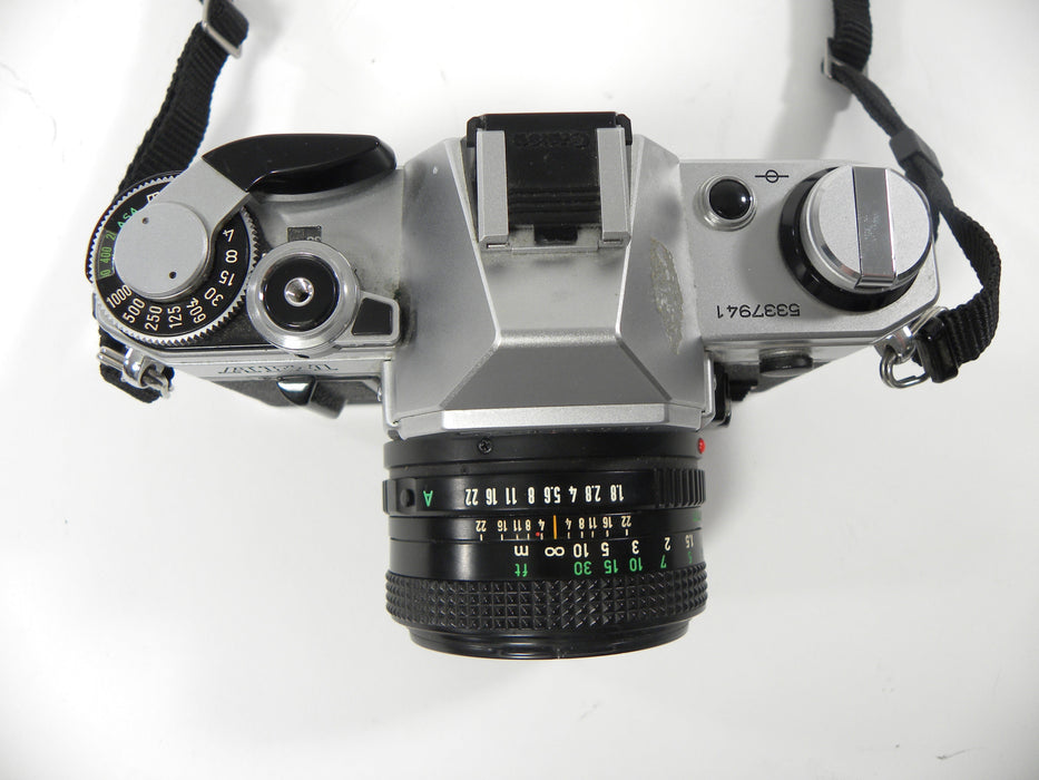 Canon AE-1 35mm SLR Camera with a 50mm f/1.8 FD Lens