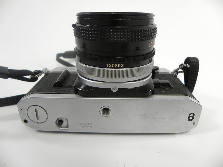 Canon AE-1 35mm SLR with a 50mm f/1.8 S.C. FD Lens