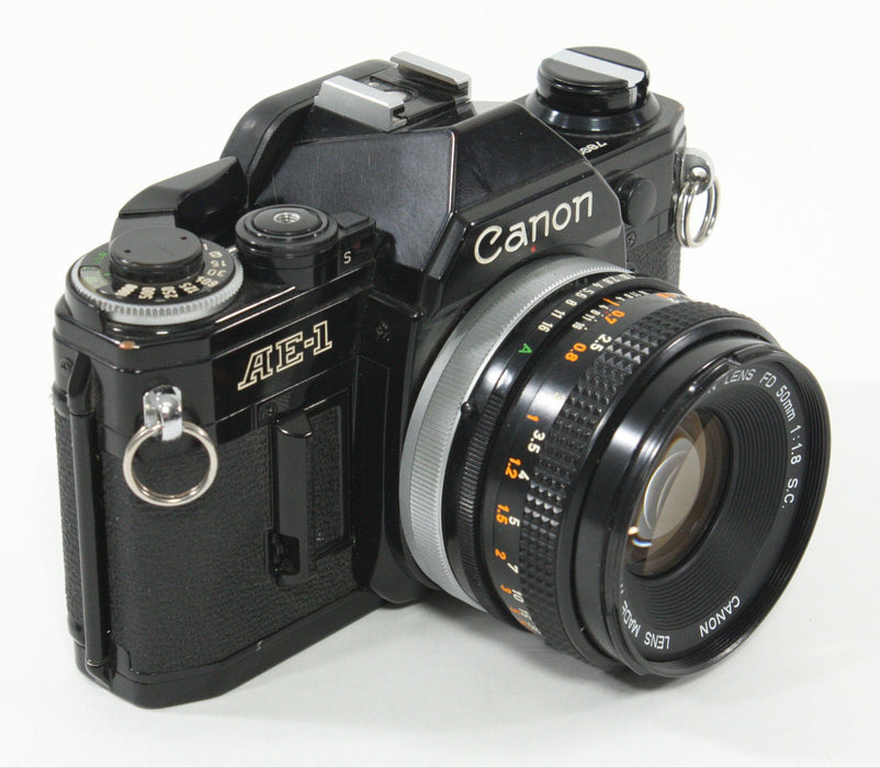 Canon AE-1 (Black) with 50mm f/1.8 S.C. Lens
