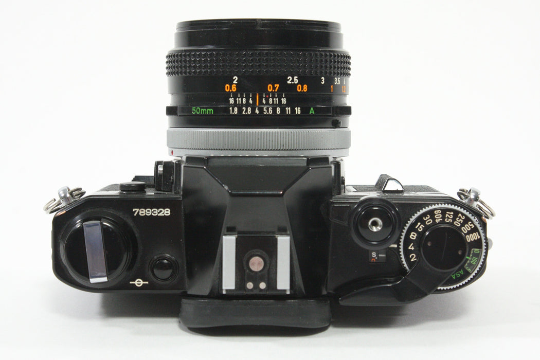 Canon AE-1 (Black) with 50mm f/1.8 S.C. Lens