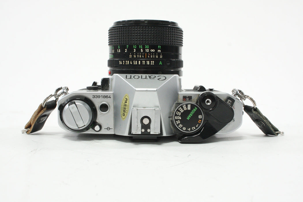 Canon AE-1 Program 35mm SLR Camera with 50mm f/1.4 FD Lens
