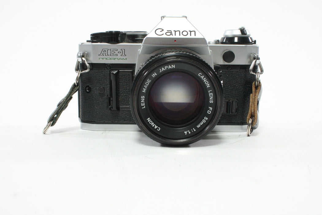 Canon AE-1 Program 35mm SLR Camera with 50mm f/1.4 FD Lens