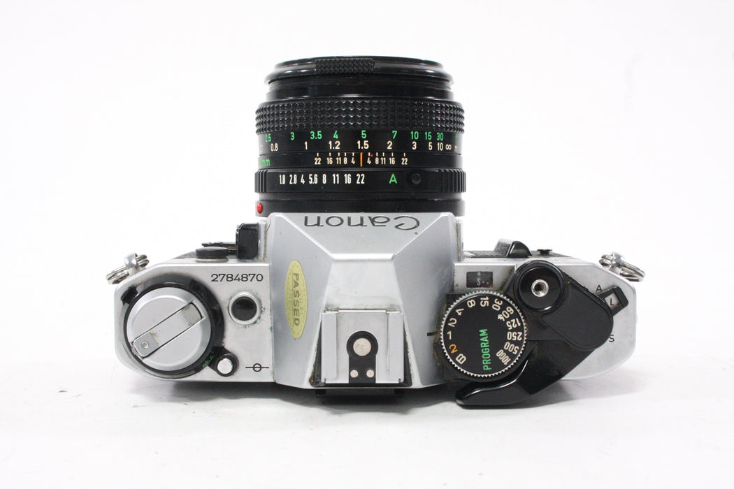 Canon AE-1 Program 35mm SLR Camera with 50mm f/1.8