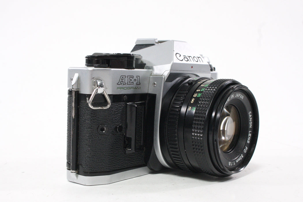 Canon AE-1 Program 35mm SLR Camera with 50mm f/1.8