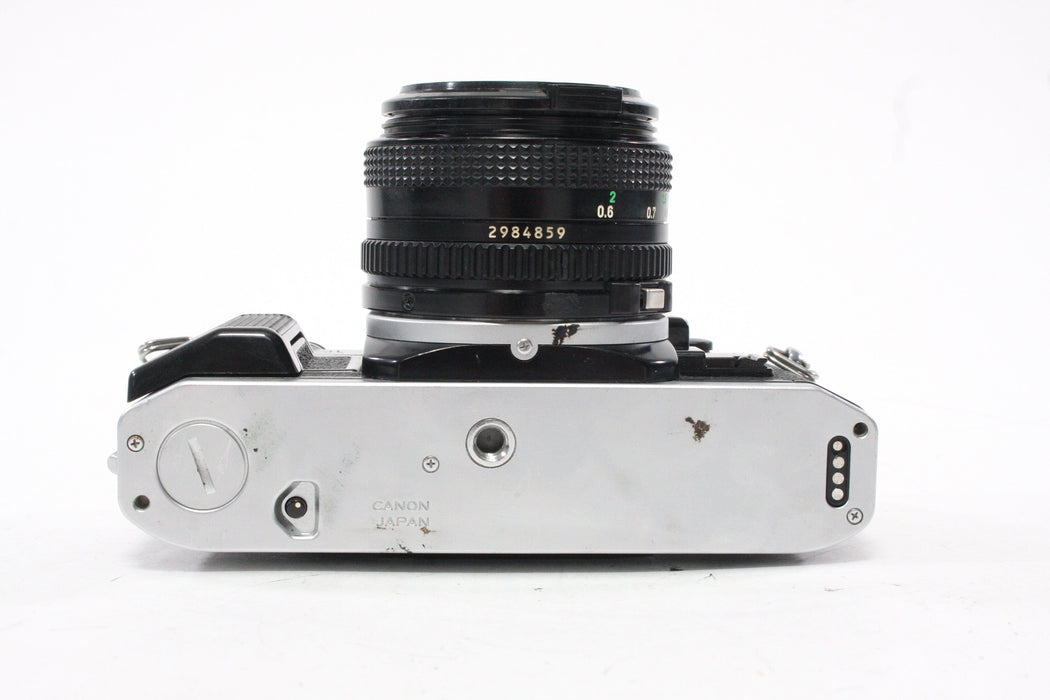 Canon AE-1 Program 35mm SLR Camera with 50mm f/1.8 FD Lens