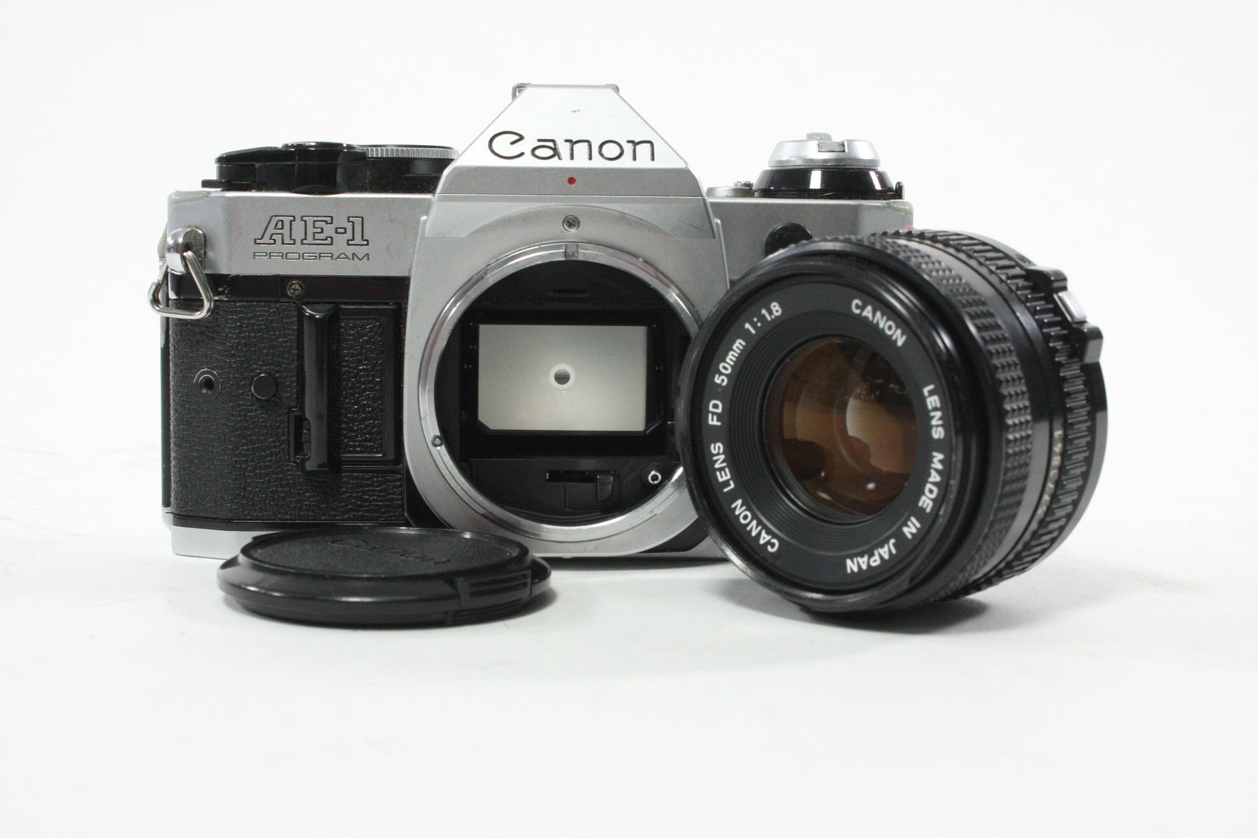 Canon AE-1 Program 35mm SLR Camera with 50mm f/1.8 FD Lens