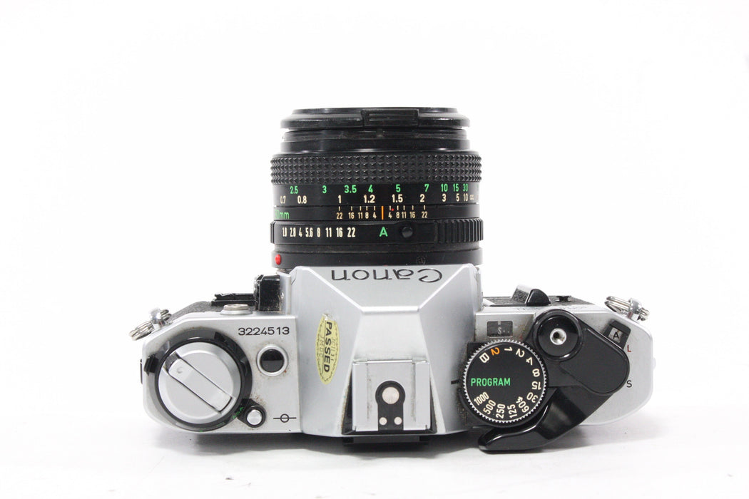 Canon AE-1 Program 35mm SLR Camera with 50mm f/1.8 Lens