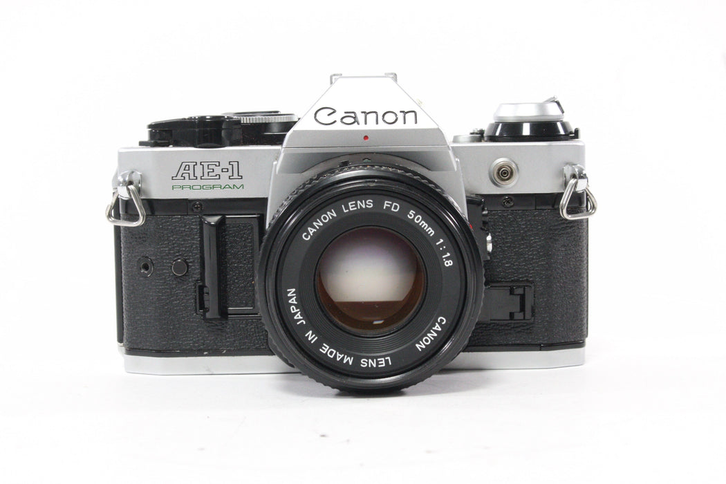 Canon AE-1 Program 35mm SLR Camera with 50mm f/1.8 Lens
