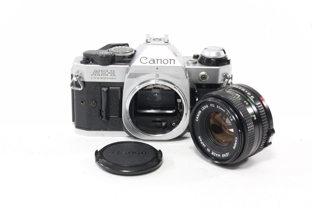 Canon AE-1 Program 35mm SLR Camera with 50mm f/1.8 Lens
