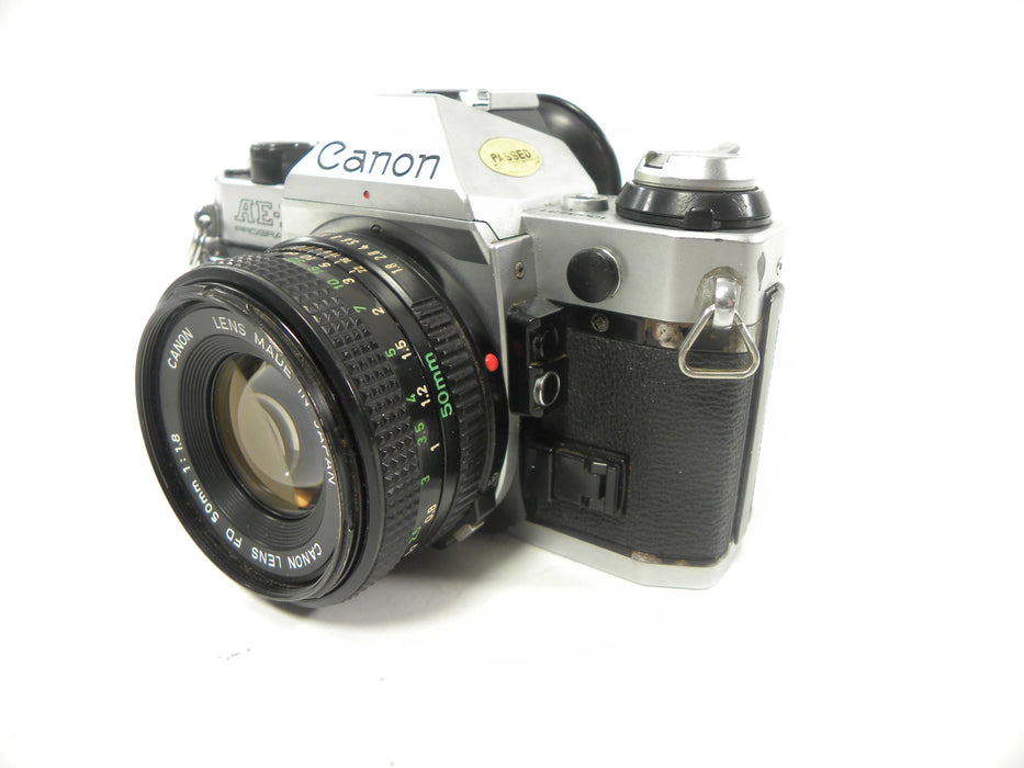 Canon AE-1 Program 35mm SLR Camera with a 50mm f/1.8 Lens