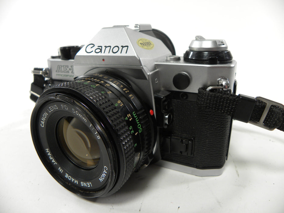 Canon AE-1 Program 35mm SLR Camera with 50mm f/1.8 FD Lens
