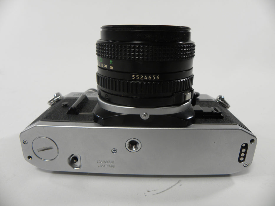 Canon AE-1 Program 35mm SLR Camera with a 50mm f/1.8 FD Lens