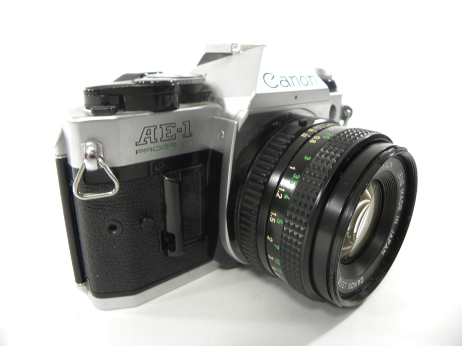 Canon AE-1 Program 35mm SLR Camera with a 50mm f/1.8 FD Lens