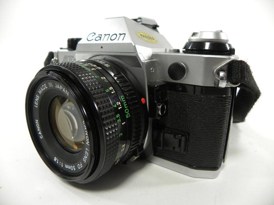 Canon AE-1 Program 35mm SLR Camera with a 50mm f/1.8 FD Lens