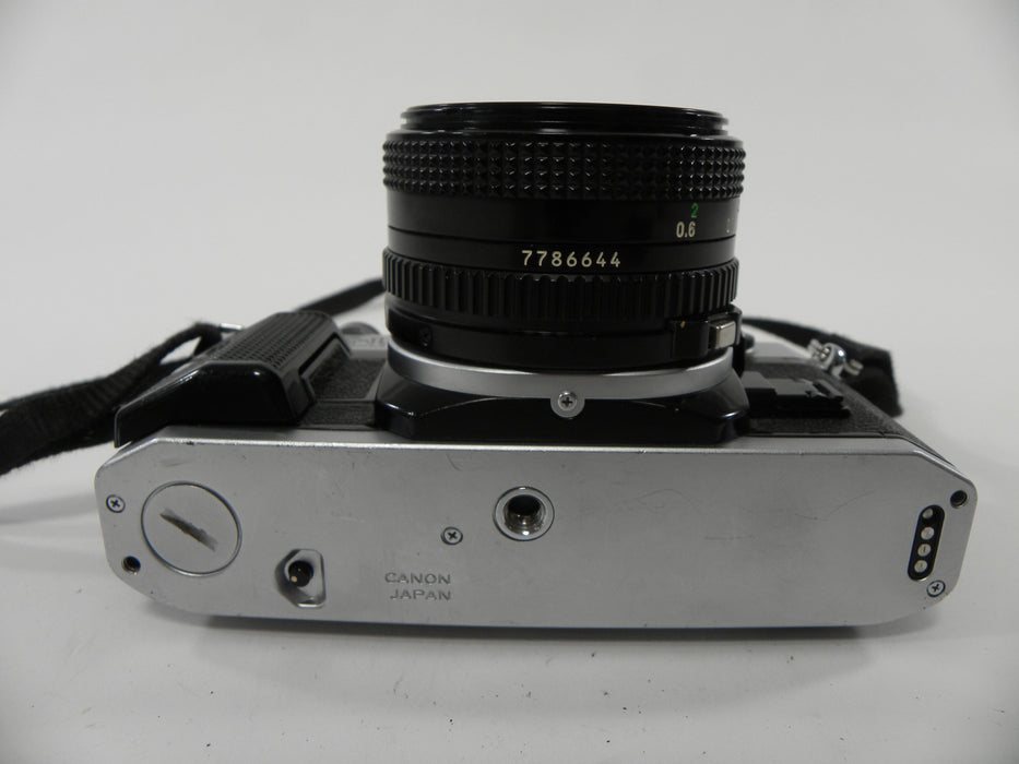 Canon AE-1 Program 35mm SLR Camera with a 50mm f/1.8 FD Lens