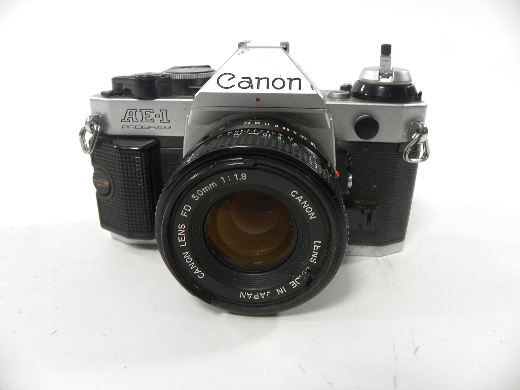 Canon AE-1 Program 35mm SLR w/FD 50mm f1.8 (Parts or Repair) See Discrtiption