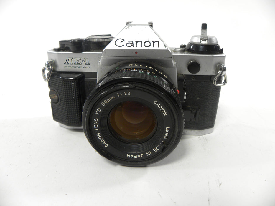 Canon AE-1 Program 35mm SLR w/FD 50mm f1.8 (Parts or Repair) See Discrtiption