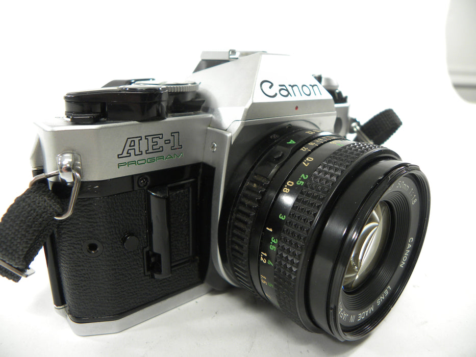 Canon AE-1 Program 35mm SLR Camera with a 50mm f/1.8 S.C. FD Lens