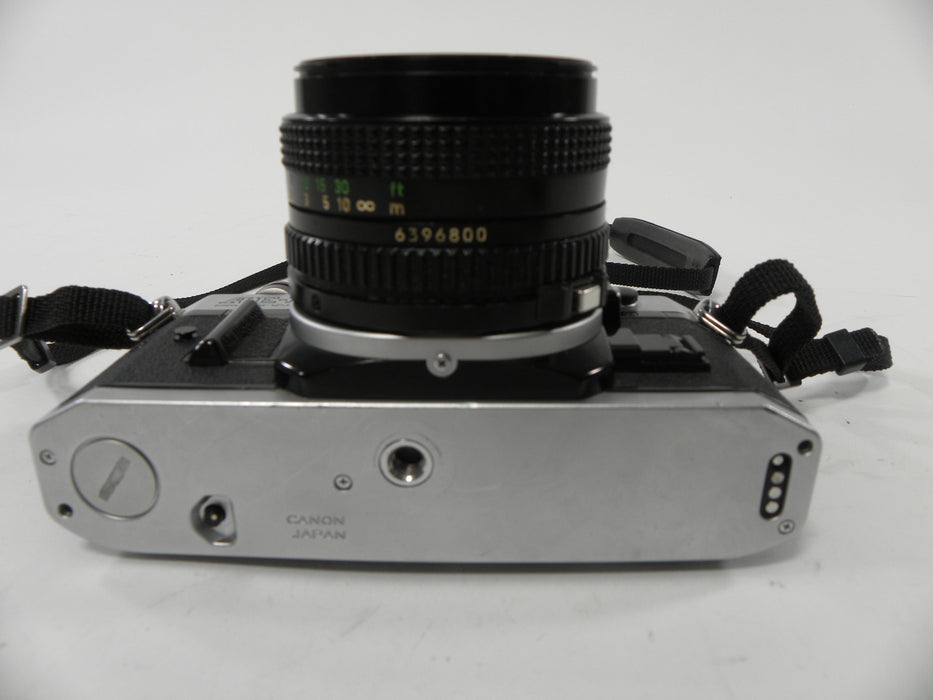 Canon AE-1 Program 35mm SLR Camera with a 50mm f/1.8 S.C. FD Lens
