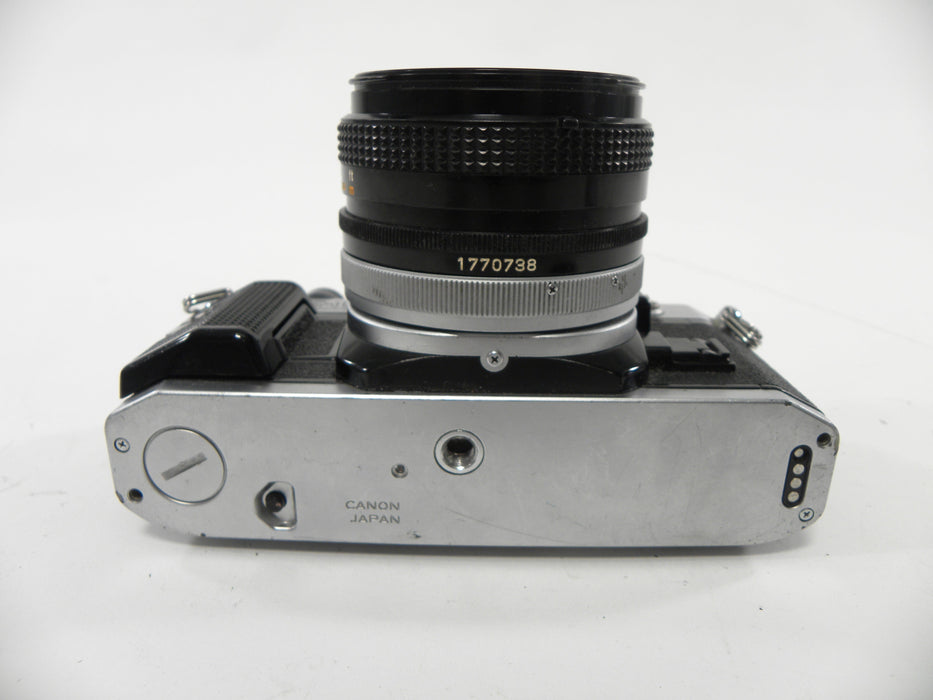 Canon AE-1 Program 35mm SLR Camera with a 50mm f/1.8 S.C. FD Lens