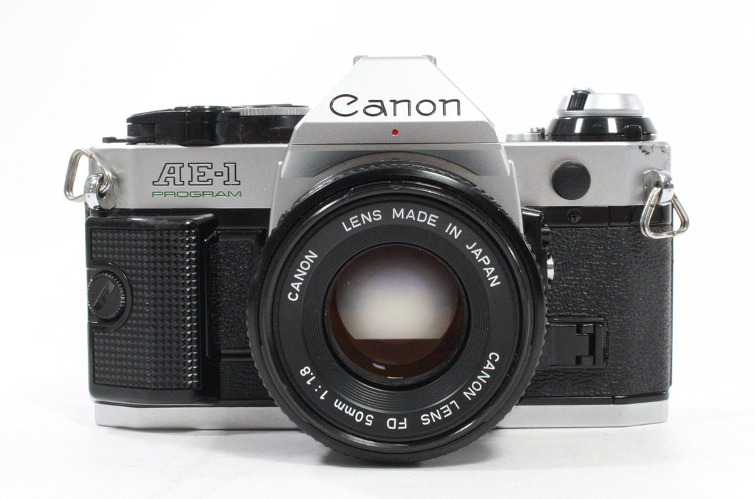 Canon AE-1 Program SLR Camera with 50mm f/1.8 FD Lens