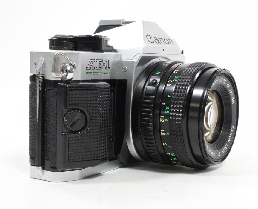 Canon AE-1 Program SLR Camera with 50mm f/1.8 FD Lens