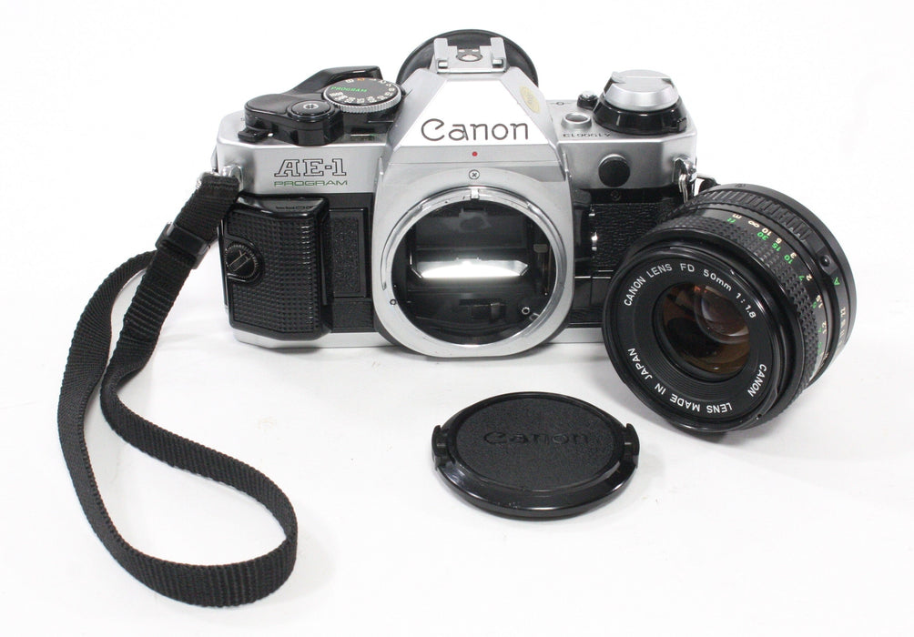 Canon AE-1 Program SLR Camera with 50mm f/1.8 Lens