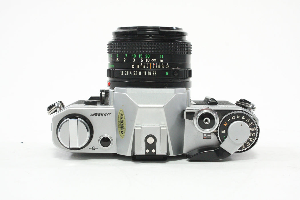Canon AE-1 Program SLR Camera with 50mm f/1.8 Lens