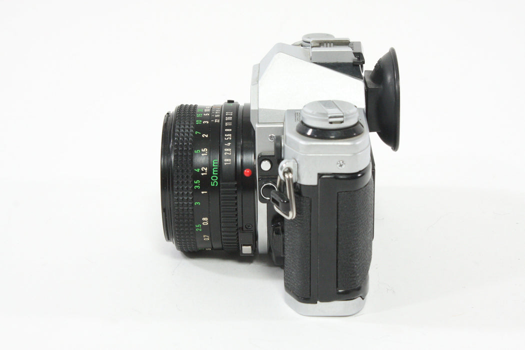 Canon AE-1 with 50mm F1.8 lens