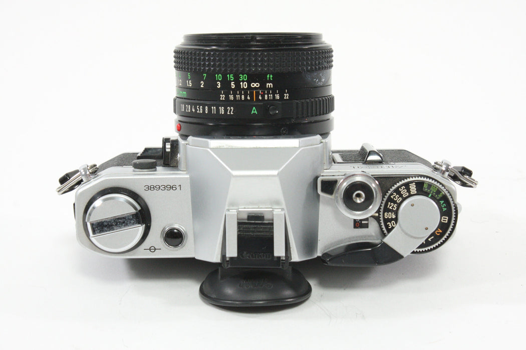 Canon AE-1 with 50mm F1.8 lens