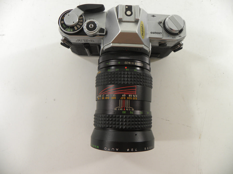 Canon AT-1 35mm SLR camera w/Makinon 28-80mm f3.5