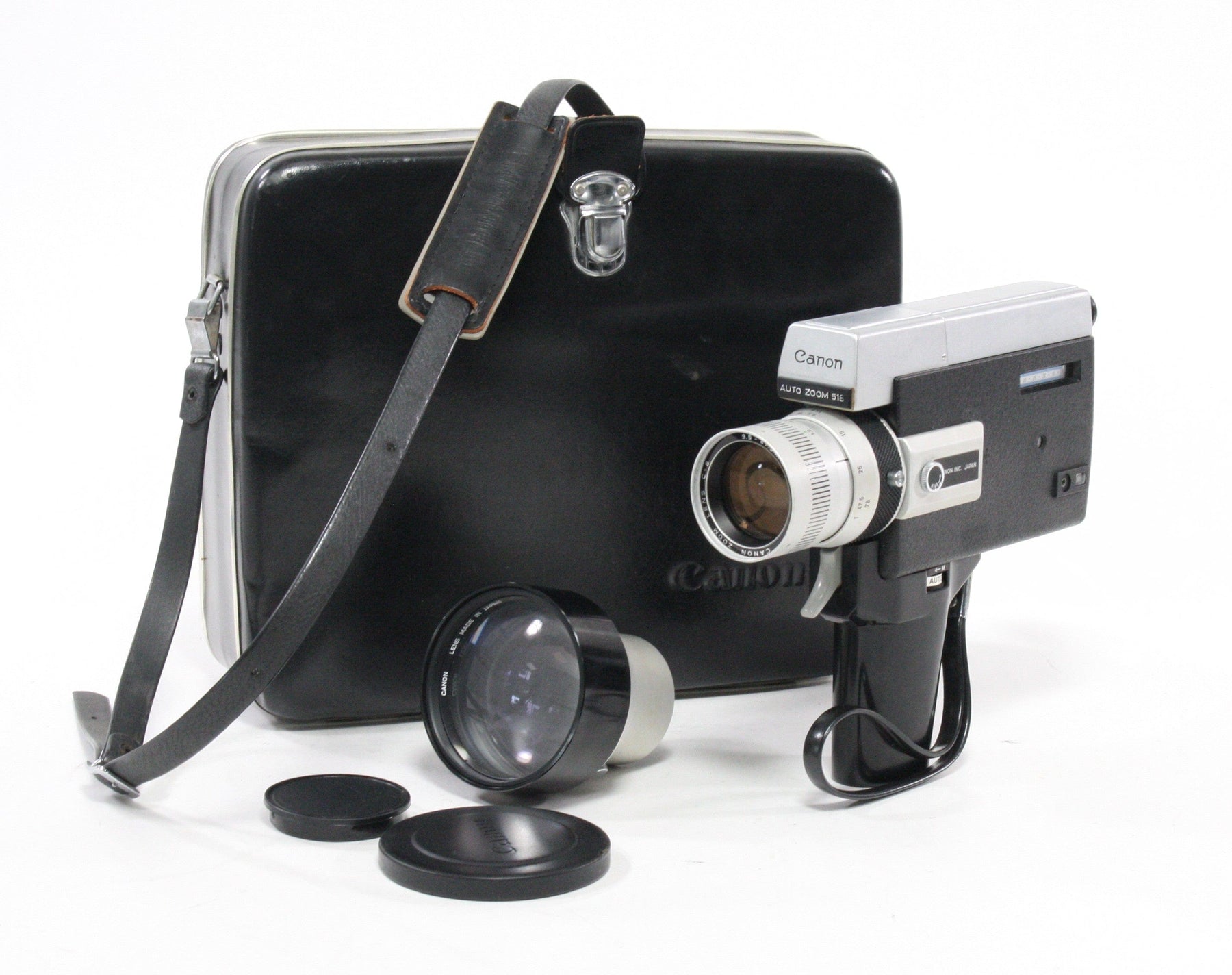Canon Auto Zoom 518 Super 8 Camera with C-81.6X Converter AS-IS