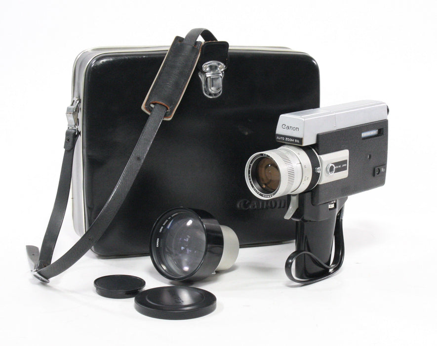 Canon Auto Zoom 518 Super 8 Camera with C-81.6X Converter AS-IS