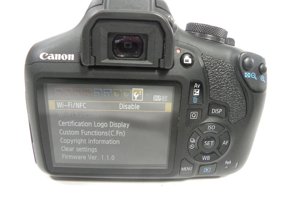 Canon EOS 2000D 24.1mp Digital SLR w/EF-S 18-55 III Shutter Ct. 15,396