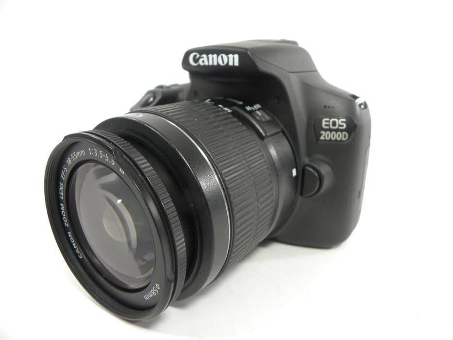 Canon EOS 2000D 24.1mp Digital SLR w/EF-S 18-55 III Shutter Ct. 15,396