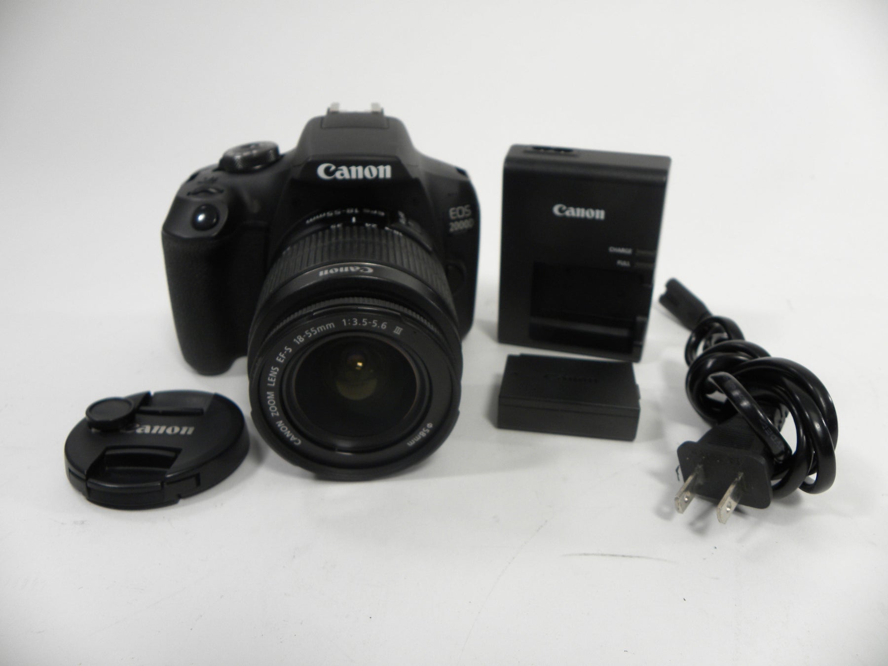 Canon EOS 2000D 24.1mp Digital SLR w/EF-S 18-55 III Shutter Ct. 15,396