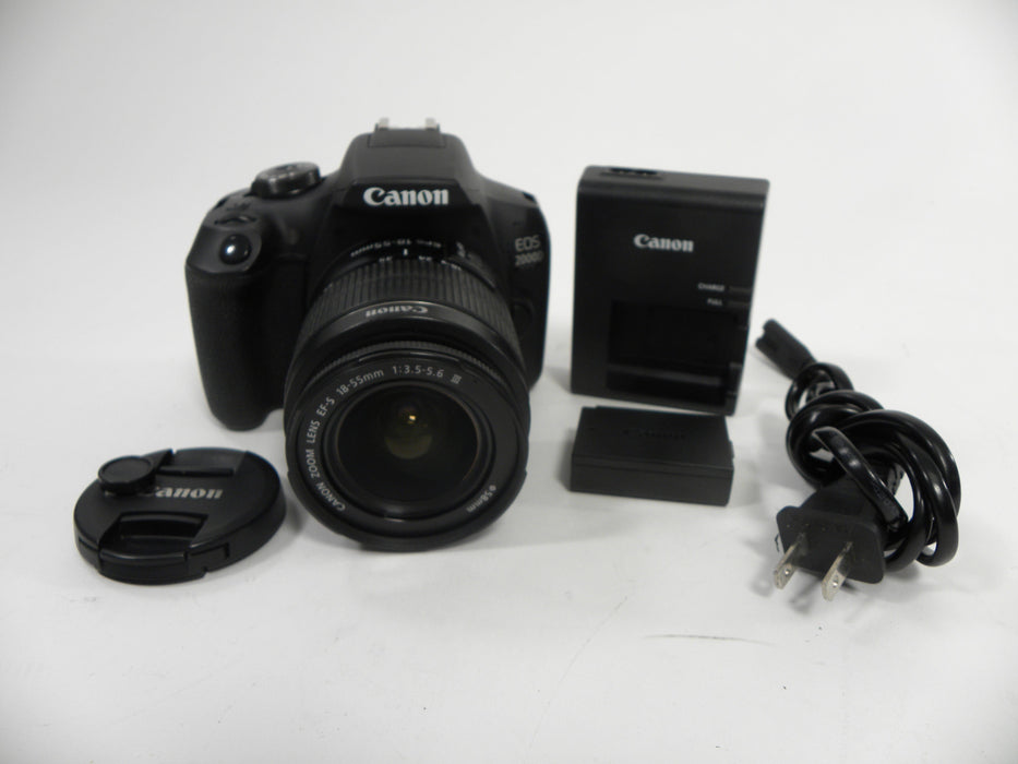 Canon EOS 2000D 24.1mp Digital SLR w/EF-S 18-55 III Shutter Ct. 15,396
