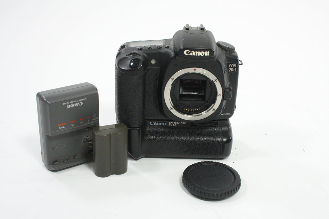 Canon EOS 20D DSLR Camera with BG-E2 Battery Grip (Shutter Count N/A)