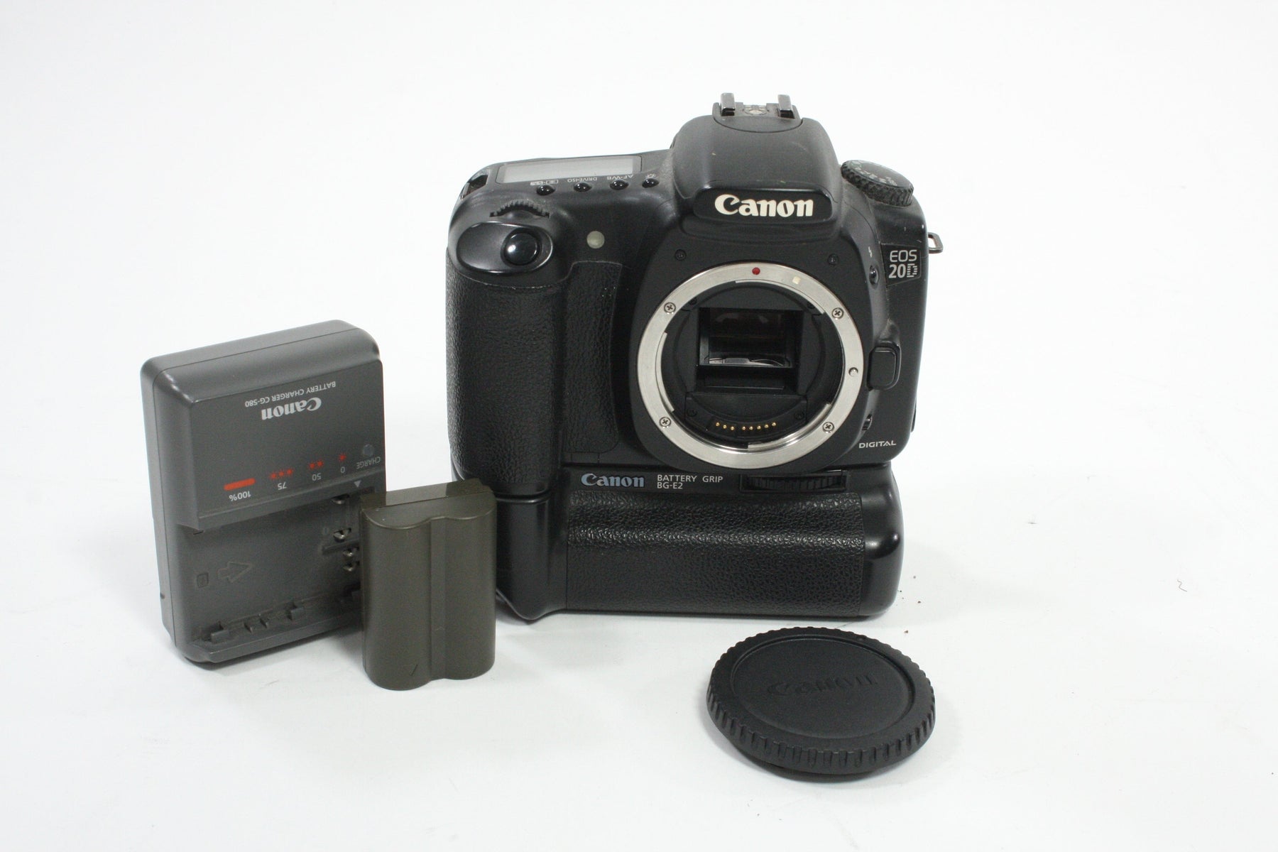 Canon EOS 20D DSLR Camera with BG-E2 Battery Grip (Shutter Count N/A)