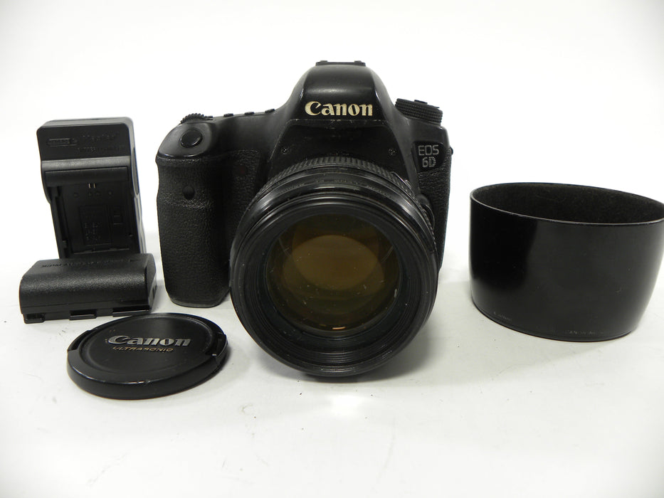 Canon EOS 6D 20.2m Digital SLR w/85mm f1.8 Shutter Ct. 156,543 AS IS No Returns!!