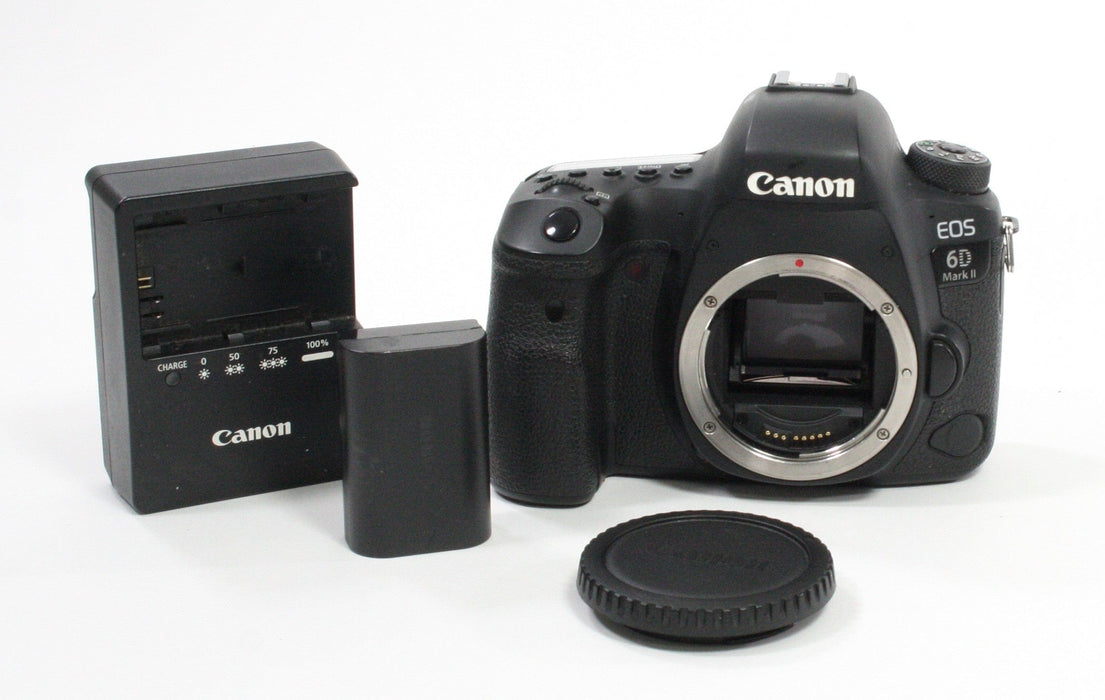 Canon EOS 6DII Digital SLR Body with Shutter Count 155,147 Incl Vivitar Battery Grip