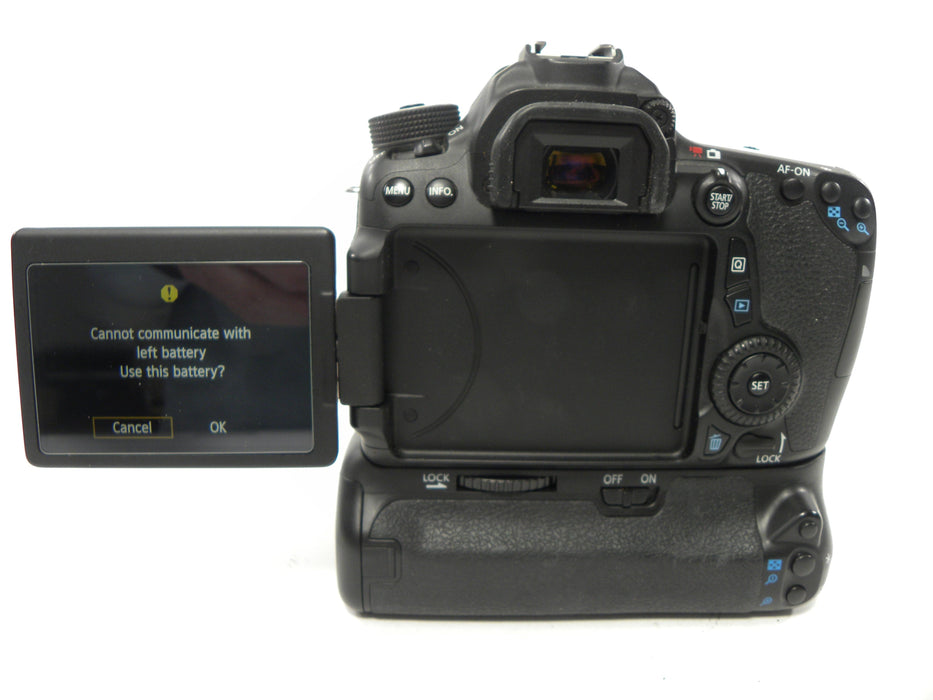Canon EOS 70D 20.2mp Digital SLR body only w/grip S/C 3,901
